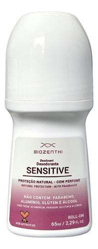 3 Desodorante Roll-on Sensitive 65ml- Natural Vegano