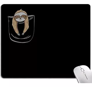 Mouse Pad, Sloth Mouse Pad, Black Mouse Pad With Animal...