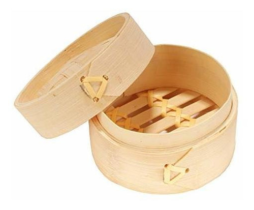 Bamboomn 3 Inch Mini Bamboo Dim Sum Dumpling Steamer Basket 