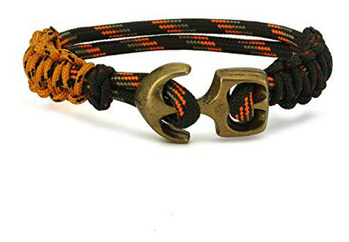 Ra De Puño - Duruj Mens Anchor-khaki Orange Paracord Bracele