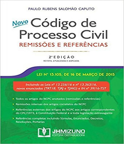 Livro Código De Processo Civil: Remissões E Referências