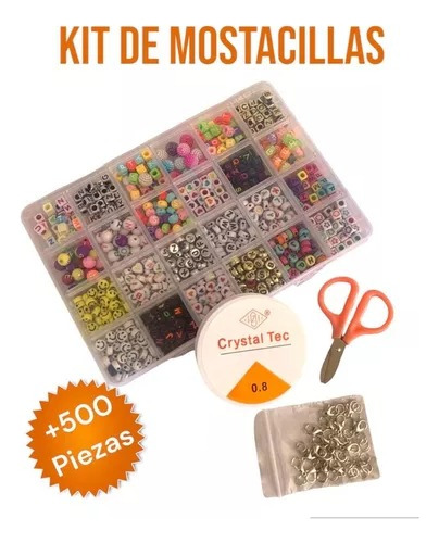 Kit De Mostacillas Con Hilo Y Tijera Creatividad Única #1 