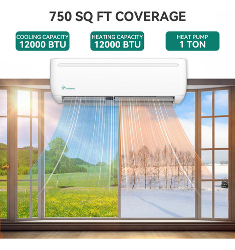 Climatizador Yitahome Mini Split 12000 Btu Con Wifi, 17 Seer