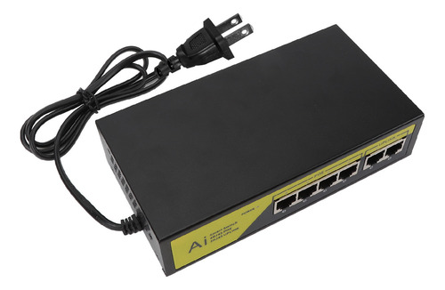 Conmutador Poe De 4 Puertos 10/100mbps/2 Puertos 10/100mbps