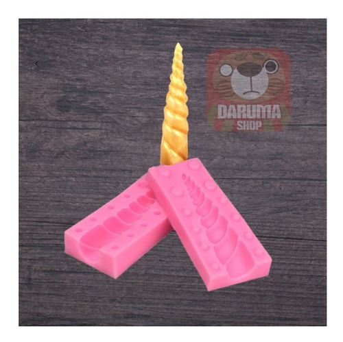 Imagen 2 de 7 de Molde Silicona Cuerno Unicornio 3d Reposteria Porcelana BeLG