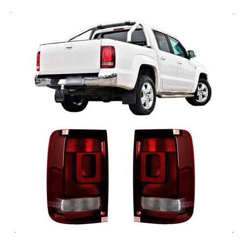 Juego Faros Traseros Vw Amarok 2011 En Adelante Dark Label