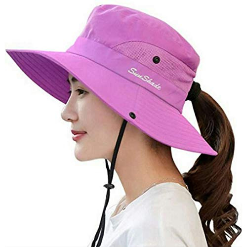 Sombrero De Ala Ancha Con Protección Uv Para Mujer