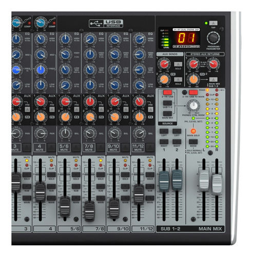 Mesa De Som Behringer Xenyx X1622 Usb C/ Efeitos Saida Aux.