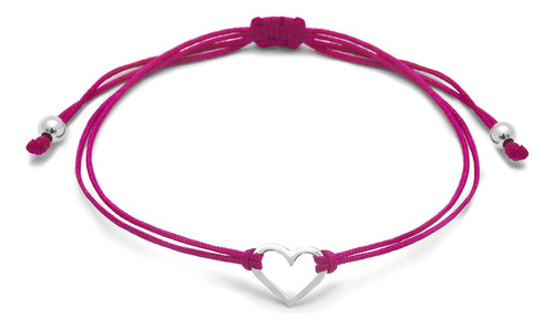 Pulsera De Amistad Mujeres Rosa Fucsia, Pequeño Encant...