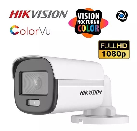 Camara Hikvision Cctv 1080p 2mp Infrarroja Colorvu Dia Noche