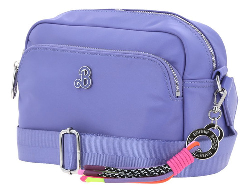 Bolso Crossbody Barbie Gorett Para Dama Color Morado Gia Acabado De Los Herrajes Níquel Diseño De La Tela Liso