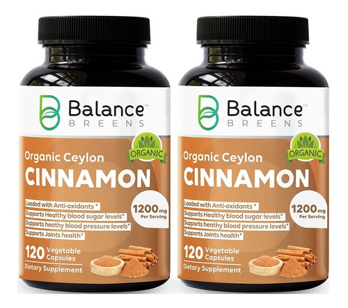 Canela Orgánica Balance 120cáps - Unidad a $1248