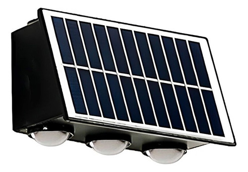 Aplique Solar Muro Exterior Diseño Moderno Luz Cálida 6 Leds