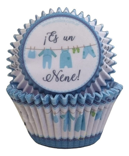 Pirotin N9 Para Cupcakes De Baby Shower Pack X 48 Un