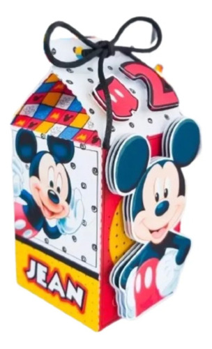 10 Cajitas Milk Box Grandes De Mickey Mouse 