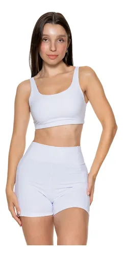 Conjunto Academia Short Bolso Top Duplo Regata Poliamida Fit (9 cores)
