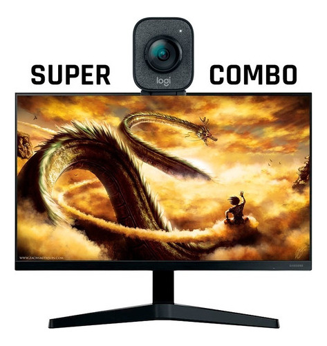 Monitor Samsung 22 T35f Full Hd Hdmi + Logitech Streamcam