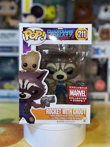 Funko Pop! Guardianes De La Galaxia - Rocket/groot #211 Mcc (Usado)