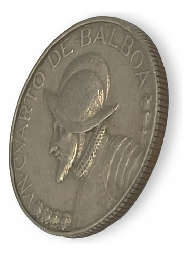 Antigua Moneda De 1/4 Balboa De Panamá Continente Americano (Usado)