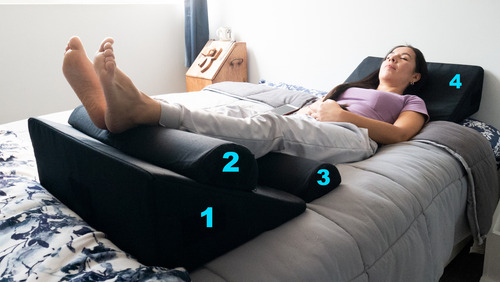 Juego 4 Cojines/almohada Respaldos Ajustables Para Enfermo