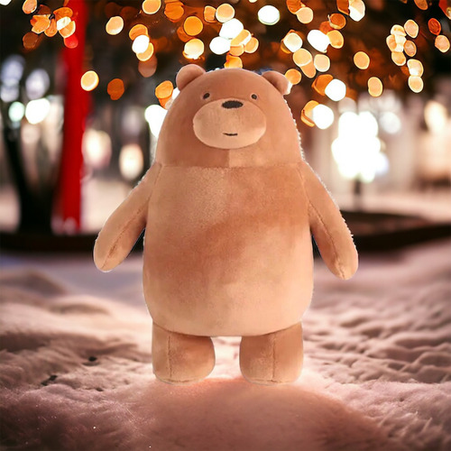 Peluche Pardo We Bare Bears Hugkis Osos Escandalosos Marrón Tamaño Mediano