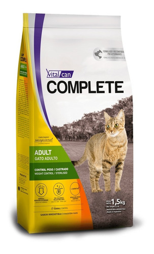 Vitalcan Complete Control De Peso/castrados Gato Adulto 7,5k