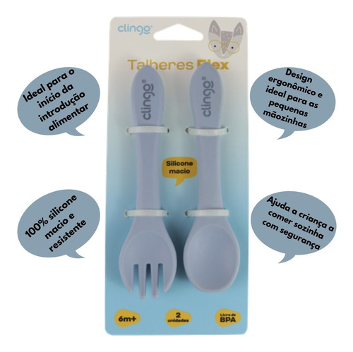 Imagem 3 de 7 de Kit Prato Silicone Infantil Divisória + Talher Refeição Bebê