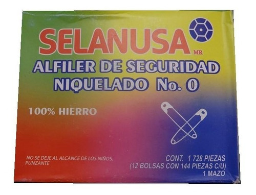 Alfiler De Seguridad No. 0, Seguro, Segurito, Caja C/1,728