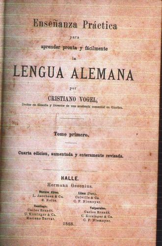 Enseñanza Practica Para La Aprender Aleman 1888