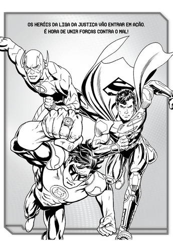 Liga Da Justiça Livro Para Pintar com Aquarela, de (Organizador) On Line Editora. Editorial On Line Editora, capa mole em português, 2020