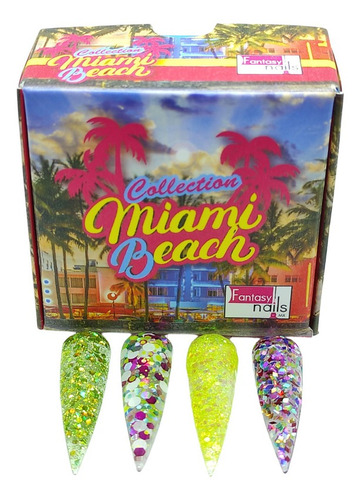 Colección De Acrílicos Miami Beach By Fantasy Nails 