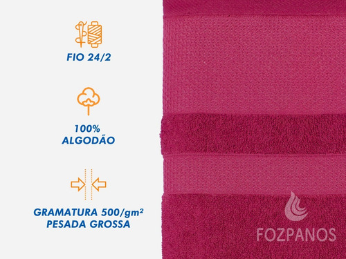 Kit C/6 Toalha De Banho - Gigantes 80 X 1,50 - 500 G/m² Top