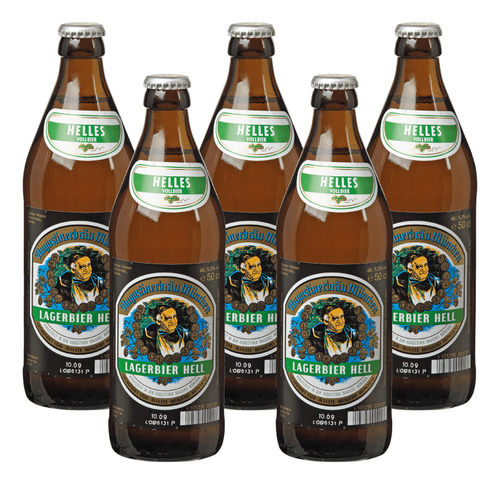 5 Cervezas Alemanas Augustiner Lagerbier Hell De 500 Ml