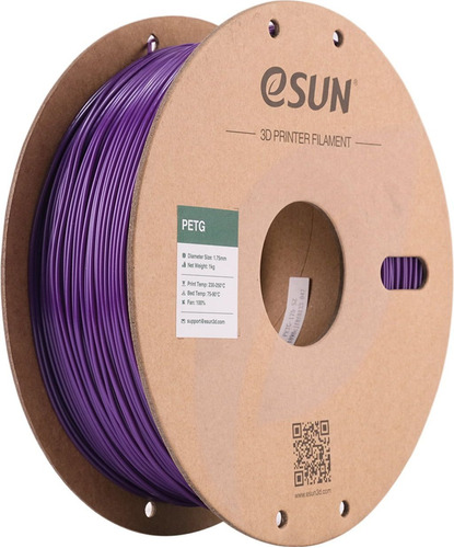 Esun PETG filamento 3d 1.75mm impresora color Solid Purple