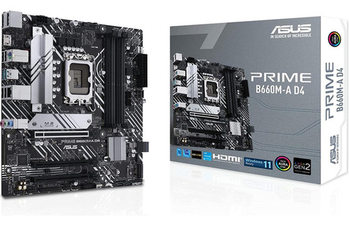 Tarjeta Madre Asus Prime B660m-a D4 Intel 1700 Ddr4 Micro At