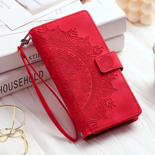 Funda De Piel Con Tapa Para Tarjetas Y Cartera .