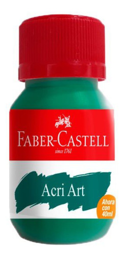 Pintura Acrílica Verde Faber Castel Acriart 40ml - Mosca