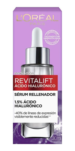 Serum Rellenador, Acido Hialuronico Reavitalift. 30ml.loreal