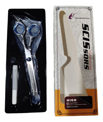 Tijera Para Peluquería Canina Profesional Con Dientes Color