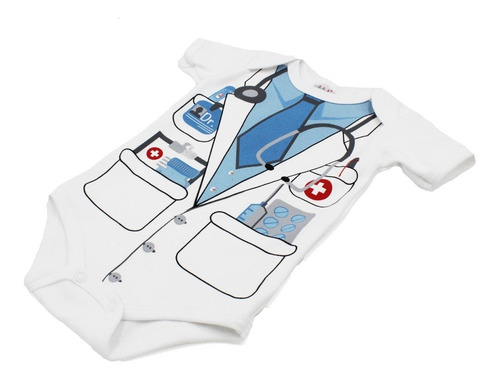 Imagen 7 de 9 de Pañalero Bebé Ropa Dc Comics Doctor Superman Set 2 Piezas