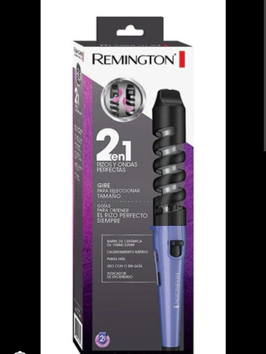 Rizador Remington 2 En 1 Con Cerámica, Negro Y Morado Origin