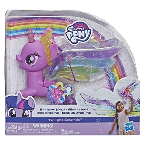 Juguete Rainbow Wings Twilight Sparkle Purple Pony Figu...
