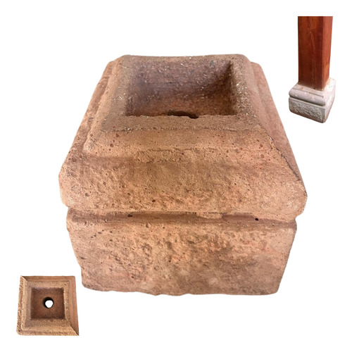 Base Para Pilar Madera Cobertizo Anclaje De Cemento 5x5 PuLG