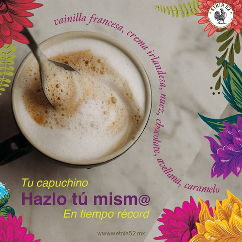 Imagen 6 de 8 de Café Capuchino Instantáneo Varios Sabores, Etnia 52 - 500gr