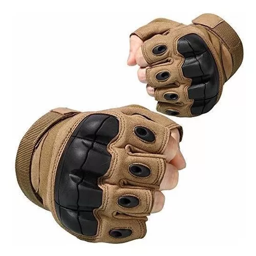 WTACTFUL Guantes tácticos sin dedos para motocicleta, motocicleta,  ciclismo, escalada, senderismo, guantes de caza