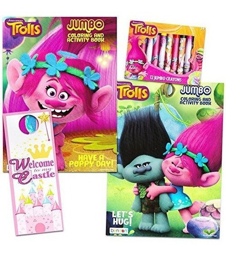 Dreamworks Trolls Para Colorear Y Libro De Actividades Conju