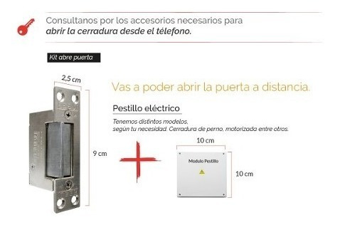 Portero Electrico Timbre Con Frente De Aplicar Plastico Ag