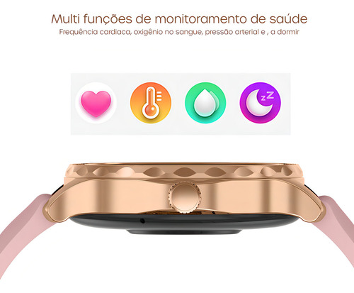 Smartwatch Haiz My Watch G Power Relógio Inteligente 30mm Rose