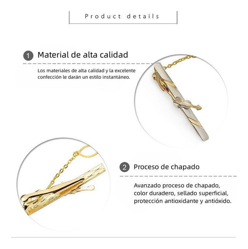 V Violín Guitarra Clásica Corbata Clips 3pcs Pisacorbatas