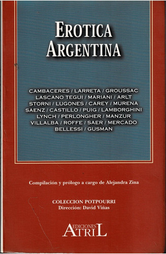 Erótica Argentina - Alejandra Zina (compiladora) Atril   